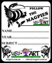 6 x PIES SCHOOL BOOK STICKERS FREE POSTAGE